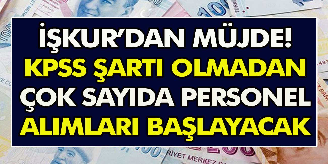 İŞKUR’dan müjde: Kamu personel alımları başladı! KPSS şartı olmadan binlerce personel alınacak…