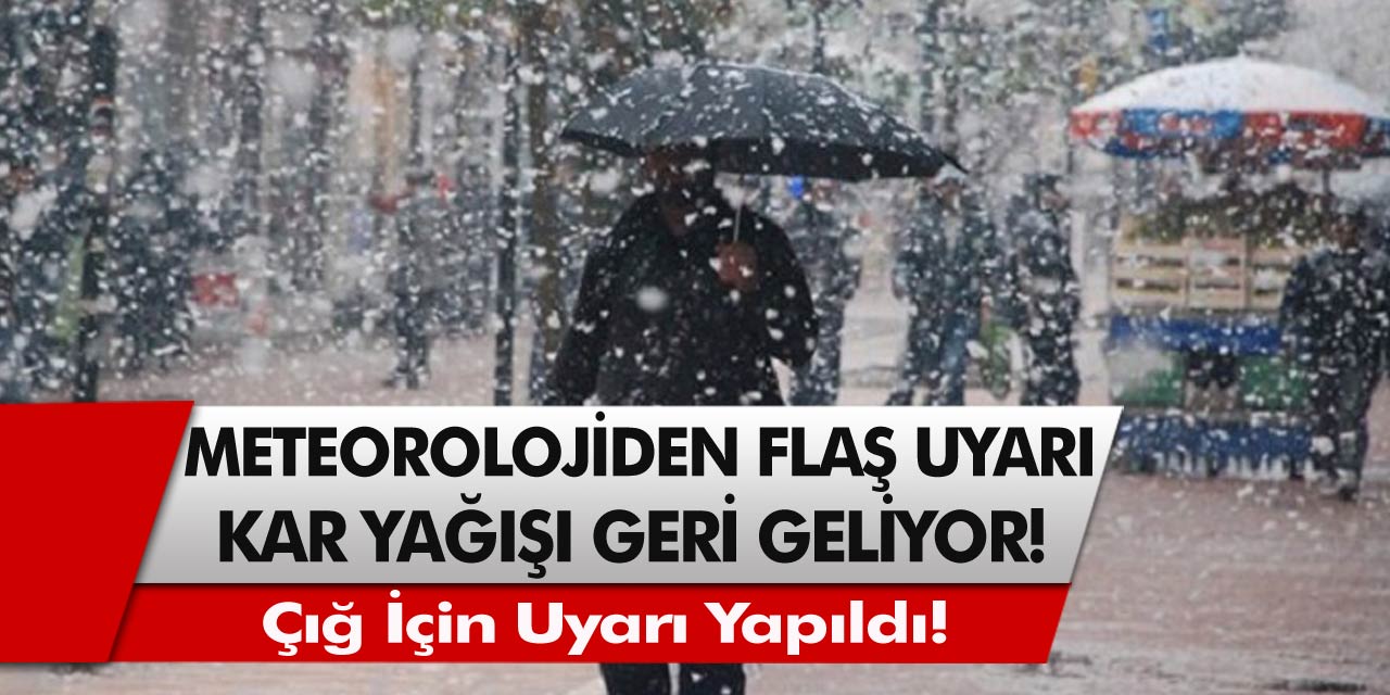 Son Dakika Uyarısı: Kar Yağışı Yeniden Başlıyor! Meteoroloji’den Kritik uyarı geldi!