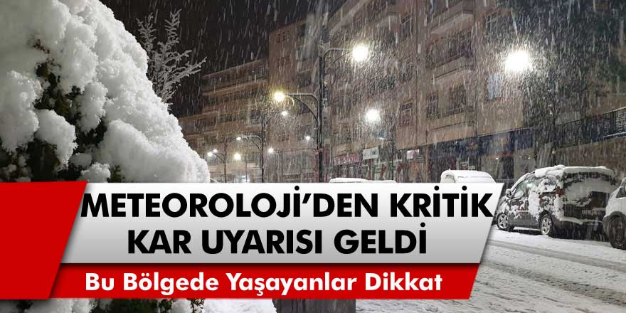 Bu Bölgede Yaşayanlar Dikkat! Meteoroloji'den Kritik Kar Uyarısı Geldi Saat Verildi, Hazır Olun….