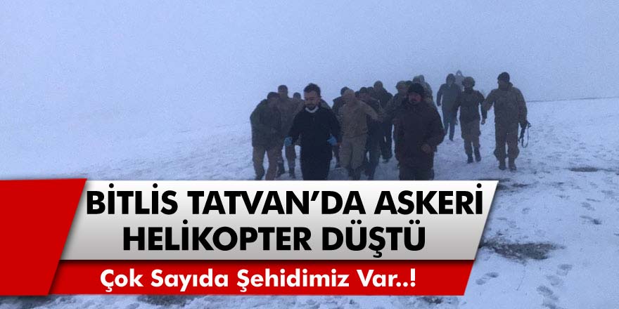 Acı Haber Az Önce Geldi! Bitlis'te Askeri Helikopter Düşmesi Sonucu 11 Askerimiz Şehit Oldu