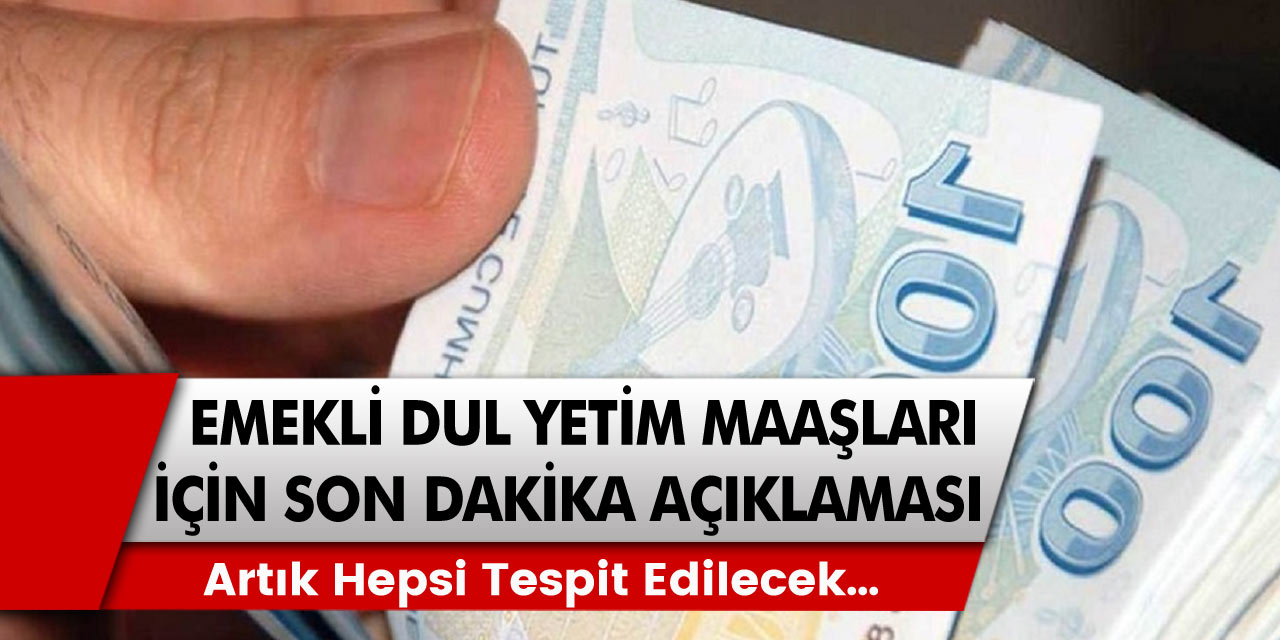 Emekli, dul, yetim ve ölüm maaşları için flaş açıklama! Artık hepsi tespit edilecek…