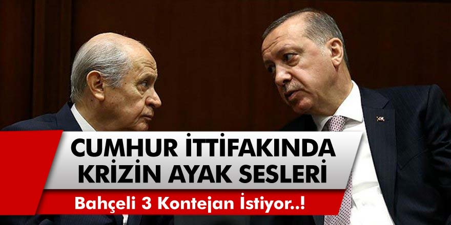 Cumhurbaşkanı Erdoğan ve Devlet Bahçeli Karşı Karşıya Geldi! Bahçeli Bu Defa 3 Kontejan İstiyor