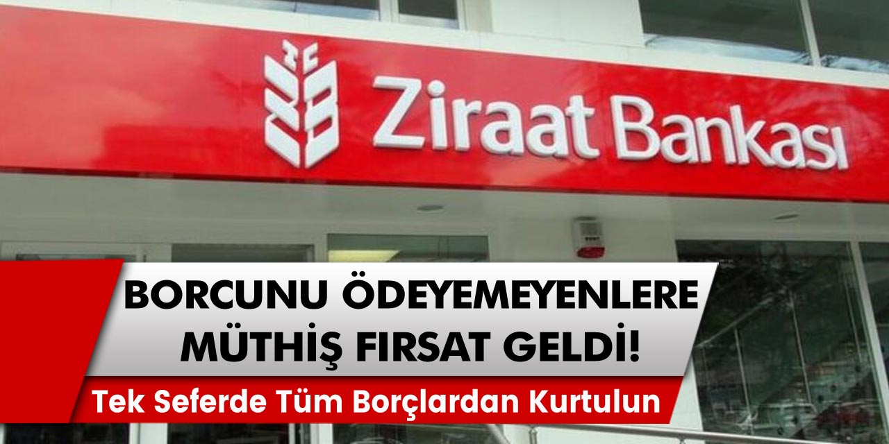 Borcu olmasına rağmen ödeme güçlüğü çekenler için müjde! Ziraat bankası faizsiz borç kapatma fırsatları getiriyor. Tek seferde tüm borçlardan kurtulun…