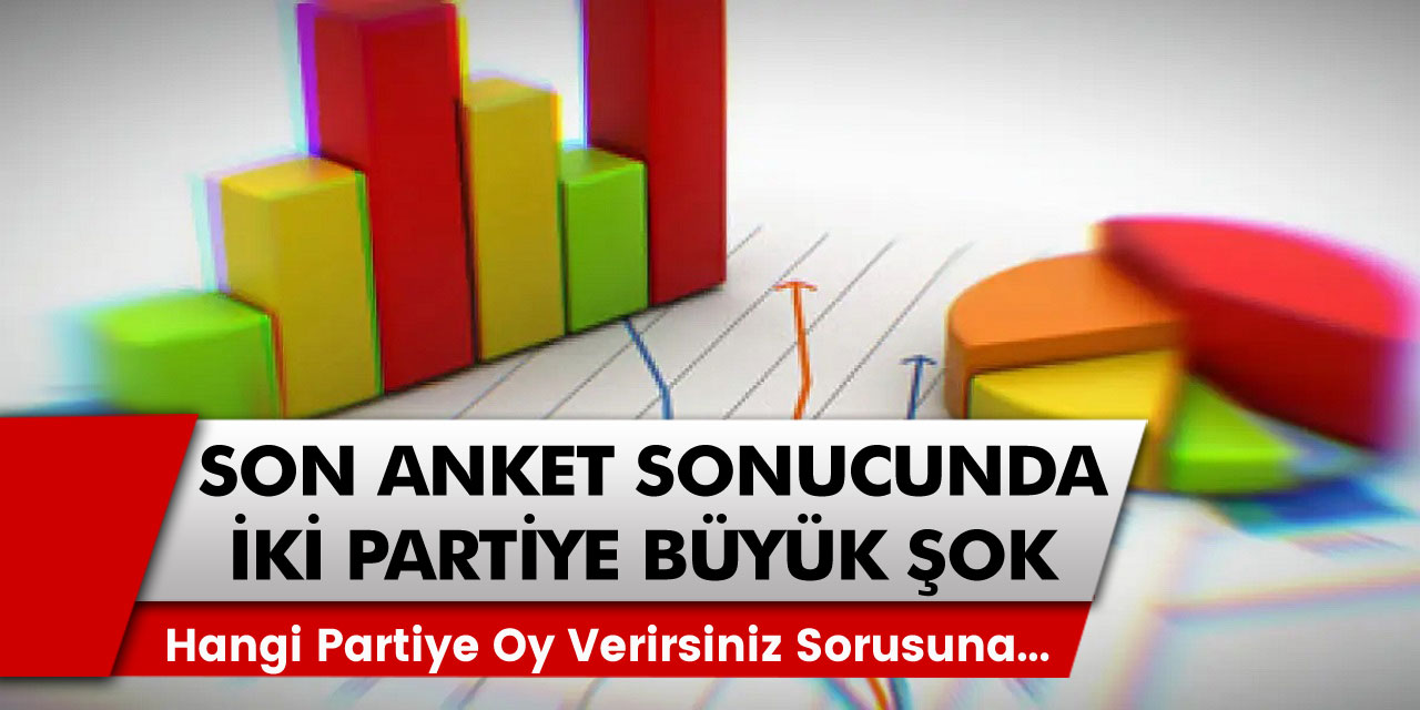 Yapılan son ankette 2 partiye büyük şok! 2 Partinin baraj altında kaldığı tespit edildi