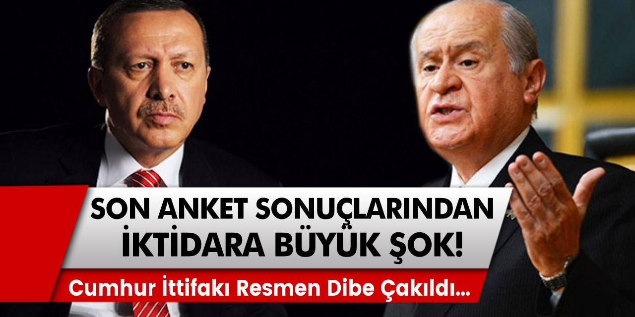Son Anket Sonuçlarından İktidara Büyük Şok! Cumhur İttifakı Resmen Dibe Çakıldı...