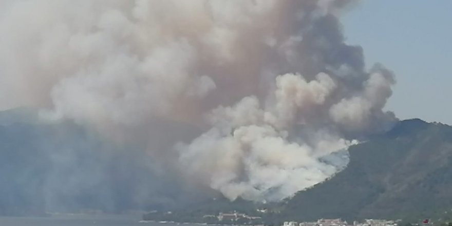 Muğla Marmaris’te büyük orman yangını