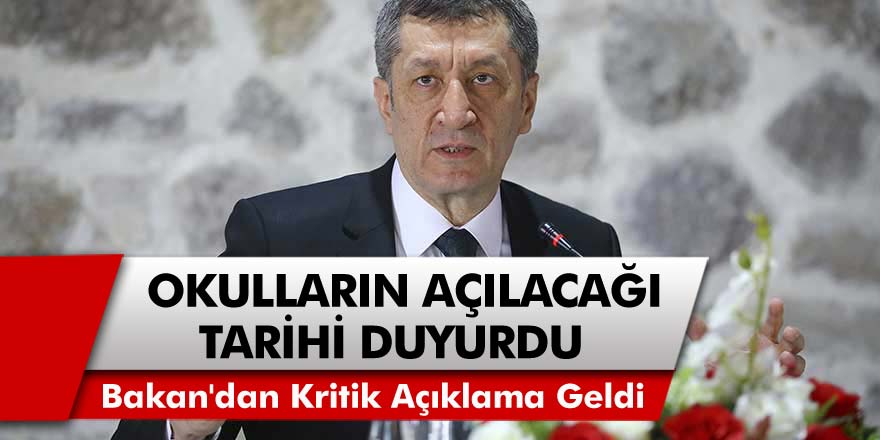 MEB Bakanı Selçuk'tan Yüz Yüze Eğitim Açıklaması! Eylül'de Okullar Açılacak Mı?