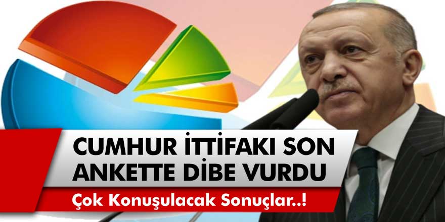 Son Ankette Çok Konuşulacak Sonuçlar Ortaya Çıktı! Cumhur İttifakı Resmen Dibe Vurdu