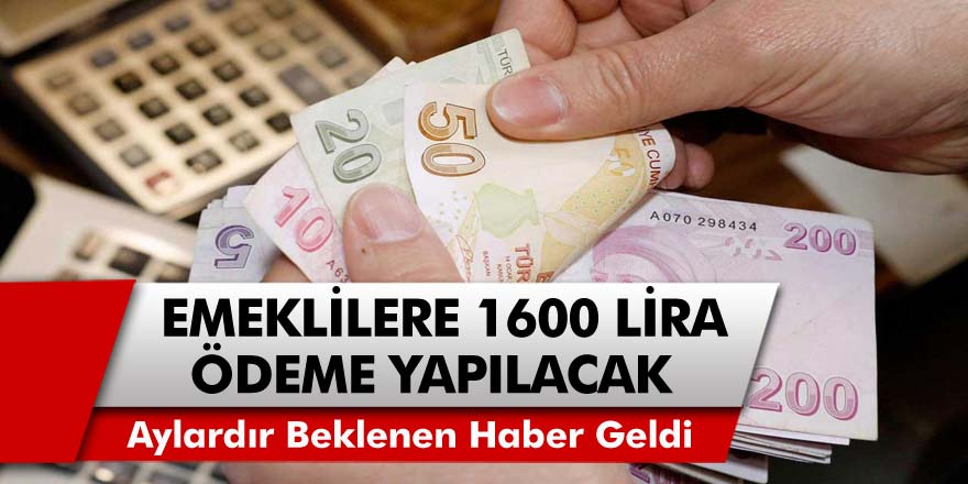 1600 TL Emeklilere Verilecek! Hesaplara Yatmaya Başladı, Son 3 Gün…