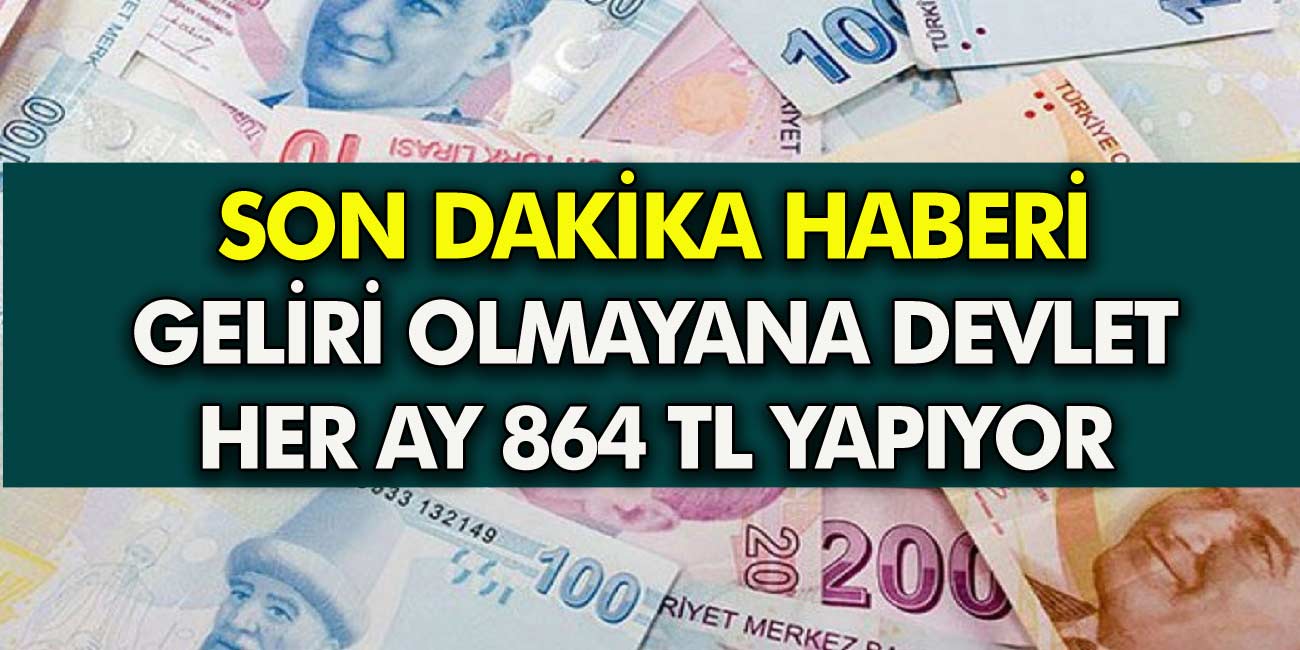 Geliri Olmayan Kişilere Müjde! Devlet Her Ay 864 TL Ödeme Yapıyor, Başvuru Şartları Belli Oldu