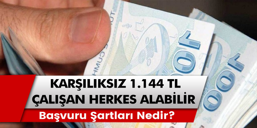 Karşılıksız 1.144 TL Ödeme Müjdesi! SSK’lı Olan, Çalışan Herkes Alabilecek!