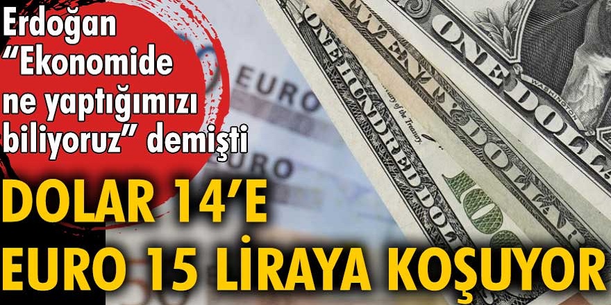 Son dakika dolar bugün Çıldırdı rekor üstüne rekor kırıyor! Dolar 14'e, Euro 15 TL'ye yükseldi işte detaylar...