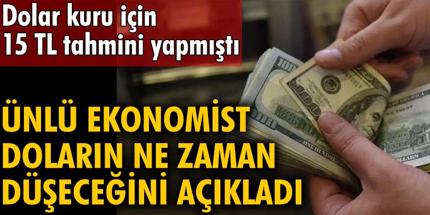 Dolar kuru hakkında 15 TL tahmini yapmıştı! Ünlü ekonomist Selçuk Geçer doların ne zaman düşeceği hakkında konuştu!