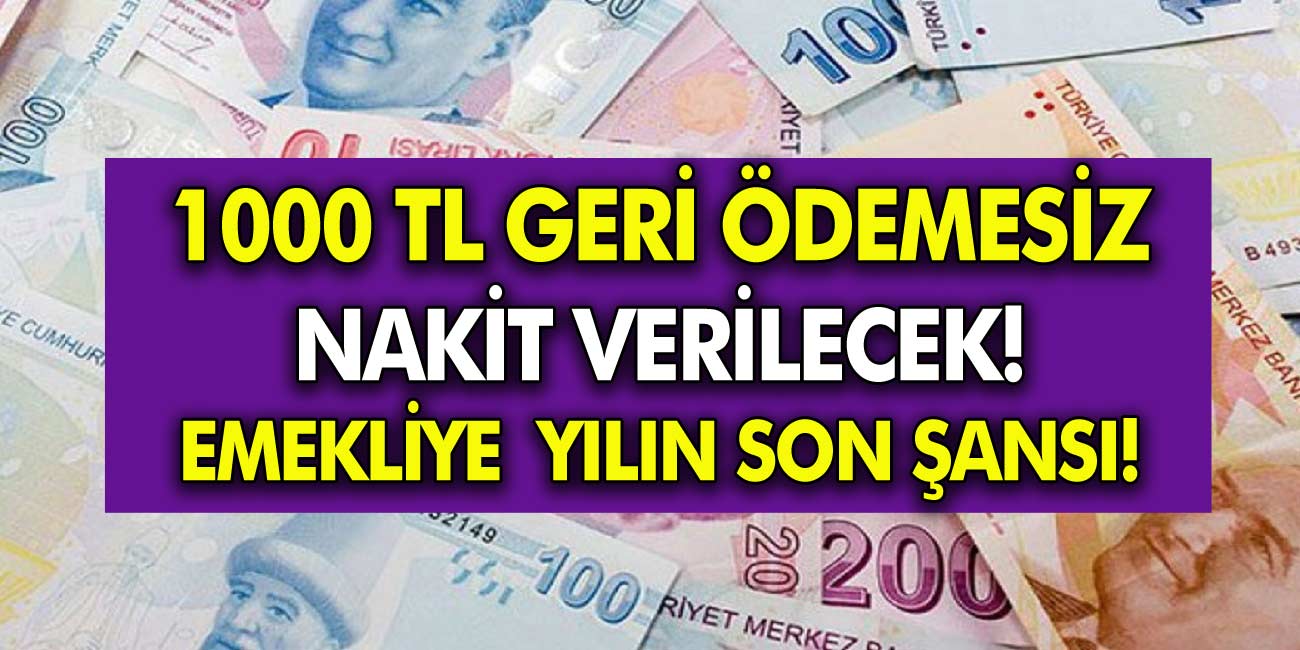 Tüm emeklileri İlgilendiriyor! 3 gün içerisinde hesaplara geri ödemesiz 1000 TL yatırılacak!