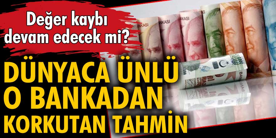Son Dakika Dünyaca ünlü Danske Bank'tan Korkutan Türk Lirası tahmini