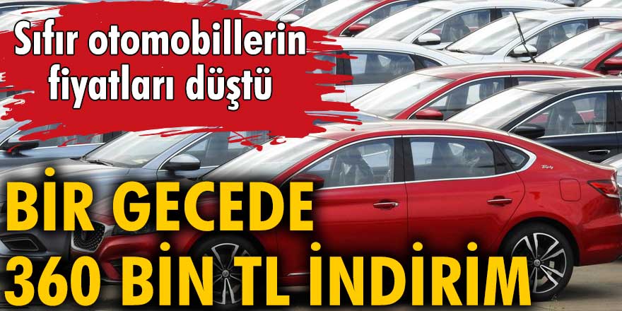 Otomobillerde büyük indirim! Cumhurbaşkanı dün akşam açıklama yaptı Bir gecede fiyatı 360 bin TL düştü