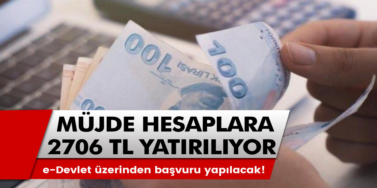 Milyonlarca Vatandaşın Hesabına 2706 TL yatacak! e-Devlet üzerinden başvuru yapan alabilecek! İşte detaylar...