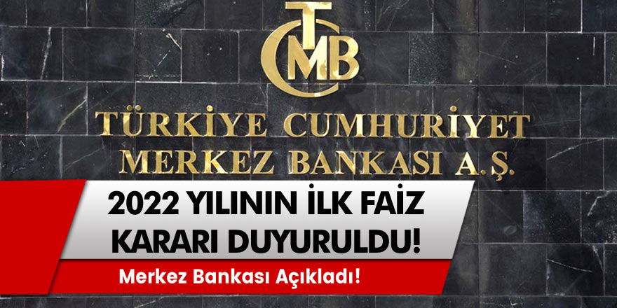 Merkez Bankası Açıkladı! Kritik faiz kararını duyurdu!