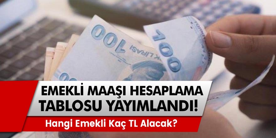 Emekli maaşı hesaplama tablosu yayımlandı: Ne kadar emekli maaşı alınır, hangi emekli kaç TL alacak? 4A, 4B, 4C Emekli maaşı hesaplama 2022