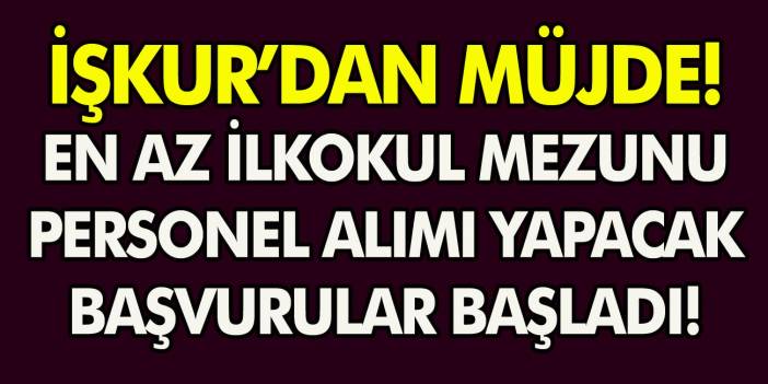 İŞKUR'dan sevindirici haber KPSS şartsız kadrolu personel alımı başladı! Başvurularda son üç gün!