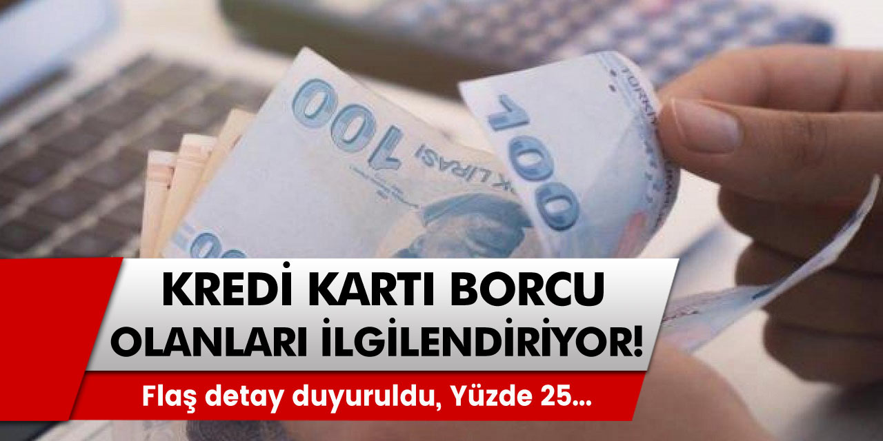 Kredi kartı borcu olan herkesi ilgilendiriyor! Flaş detay duyuruldu, Yüzde 25...