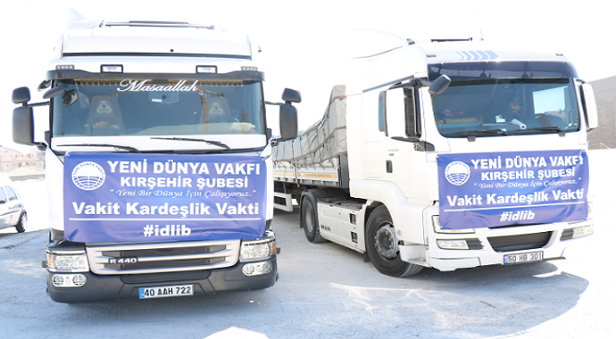 Kırşehir’den İdlib’de yaşayan sivillere insani yardım