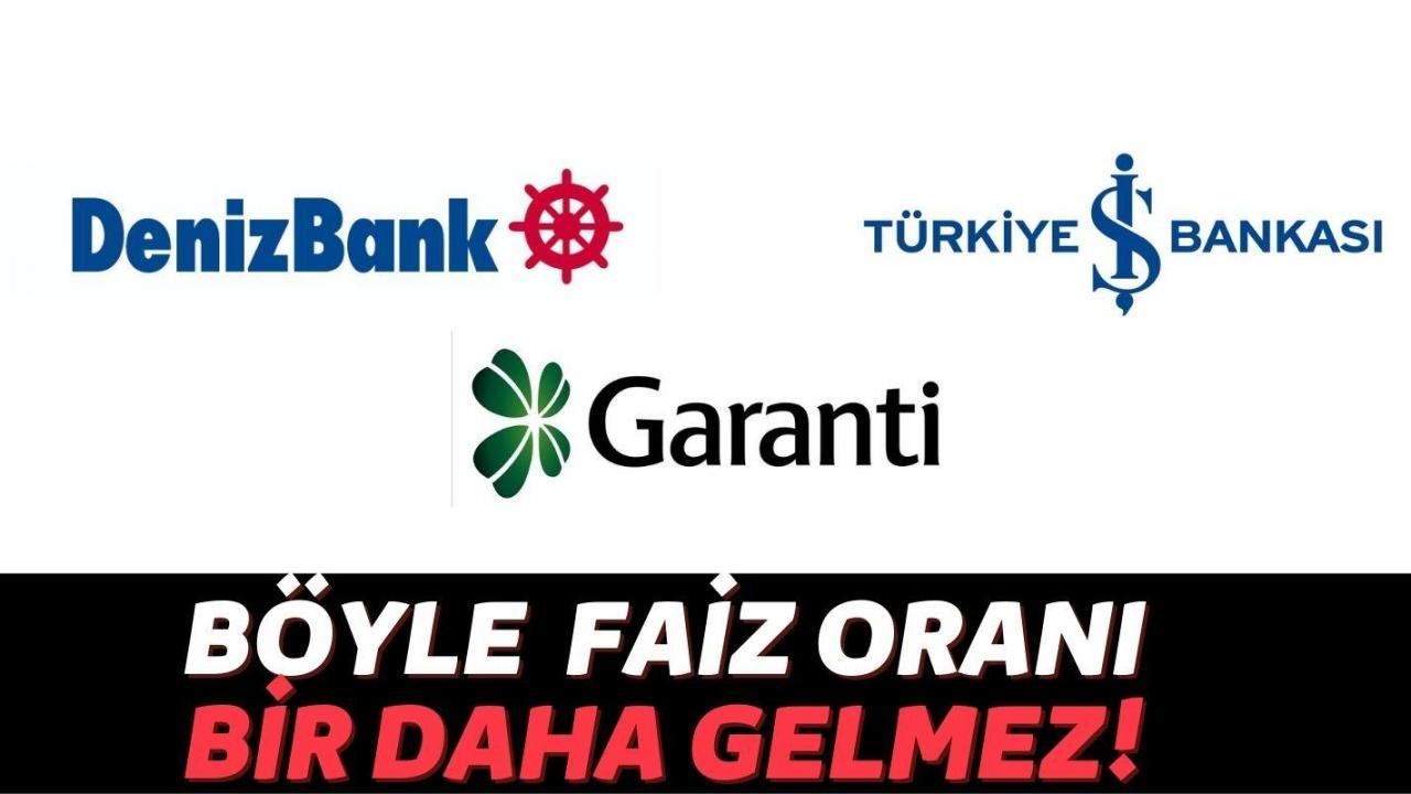 Kredi çekecekler büyük müjde! Düşük Faizli Kredi Fırsatı! DenizBank, Garanti BBVA, İş Bankası