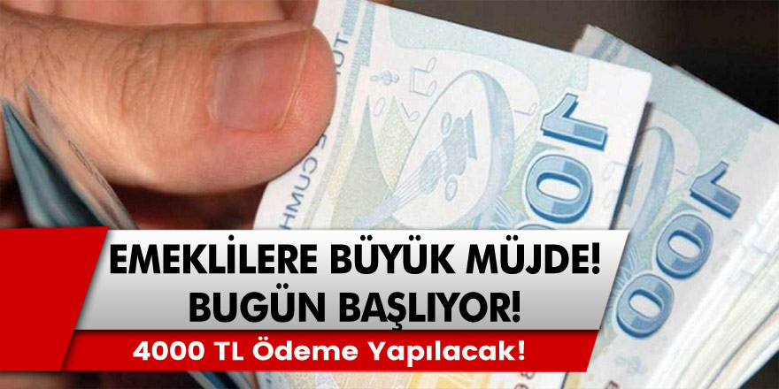 Resmen Açıklandı! Milyonlarca Emeklinin Yüzü Gülecek! 4000 TL Ek Ödeme Müjdesi Hemen Başvuru Yapabilirsiniz!