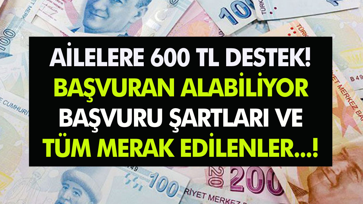 Milyonlarca Aileye 600 TL Destek! Başvuran Herkes Alabiliyor! Başvuru Şartları ve Tüm Merak Edilenler…