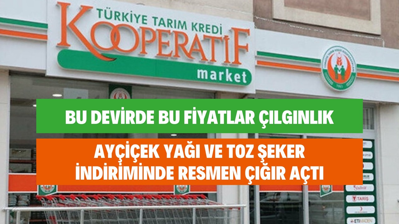 Tarım Kredi Market resmen indirimde çıldırdı! 5 kg toz şeker ve 5 lt yağ fiyatlarını rekor indirim başladı!