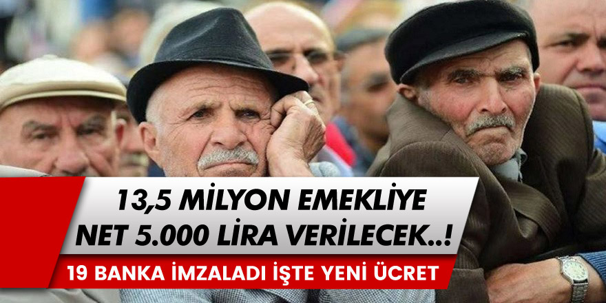 13,5 Milyon Emekliye 5 Bin Lira Net Ödeme! Emekli Promosyon Ücretleri Yenilendi... 19 Banka İmzaladı İşte Yeni Ücretler...