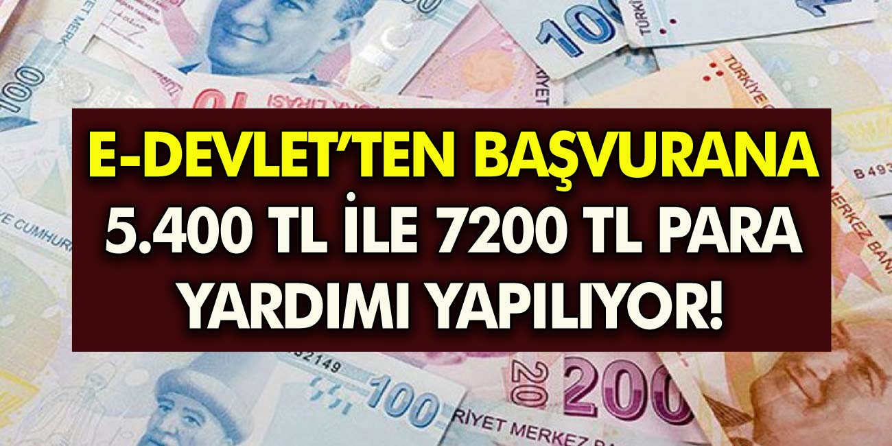 Müjde Aile Bakanlığı 5.400 TL ile 7.200 TL lira yardım veriyor! E-Devlet’ten başvuru yapın! 30 Kasım’a kadar ATM’den alın