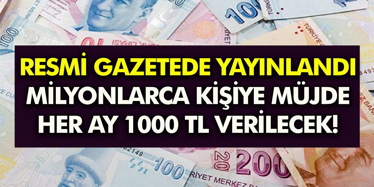 Resmi gazetede yayınlandı müjde! Doğalgazda Dev Destek Dönemi Başlıyor! Milyonlarca kişiye her ay 1.000 TL para verilecek!