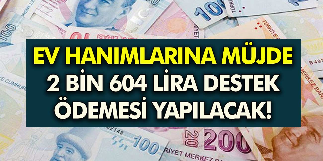 Ev hanımları Bayram edecek Tek şartla 2.604 TL maaş bağlanıyor! Ev hanımlarına bir çok destek açıklaması yapıldı!