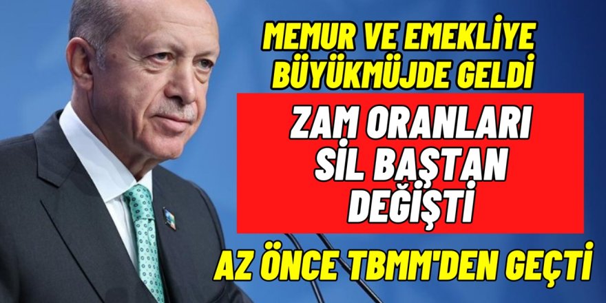 Emekli ve memur için Son Dakika haberi geldi! Müjde Zam oranı değişti, TBMM’den geçti! İşte detaylar...