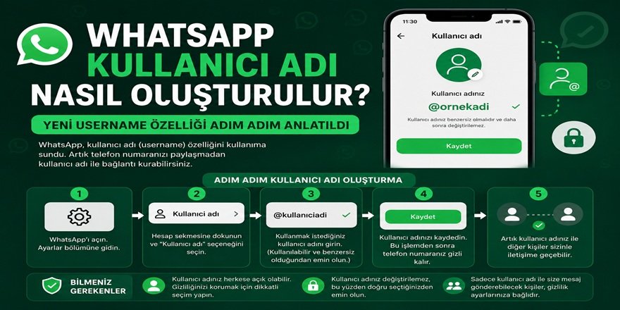 WhatsApp Kullanıcı Adı Nasıl Oluşturulur? Yeni Username Özelliği Adım Adım Anlatıldı