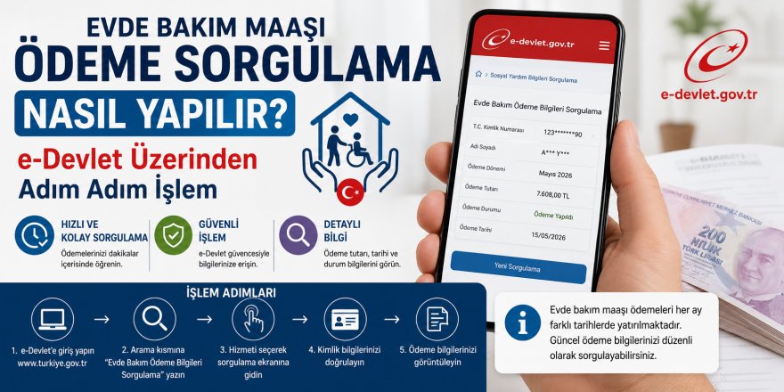 Evde Bakım Maaşı Ödeme Sorgulama Nasıl Yapılır? e-Devlet Üzerinden Adım Adım İşlem