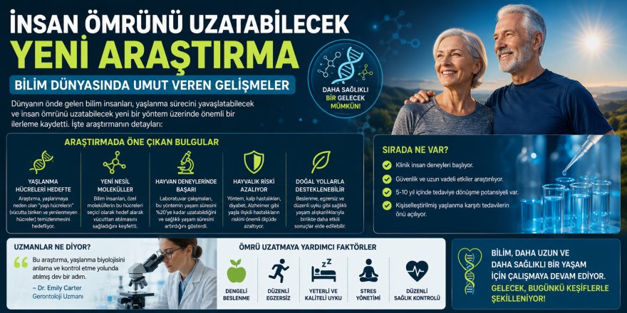 İnsan Ömrünü Uzatabilecek Yeni Araştırma: Bilim Dünyasında Umut Veren Gelişmeler
