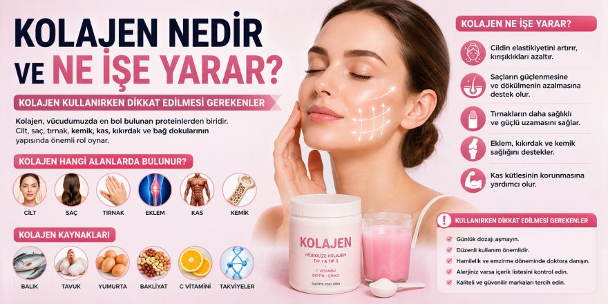 Kolajen Nedir ve Ne İşe Yarar? Kolajen Kullanırken Dikkat Edilmesi Gerekenler…