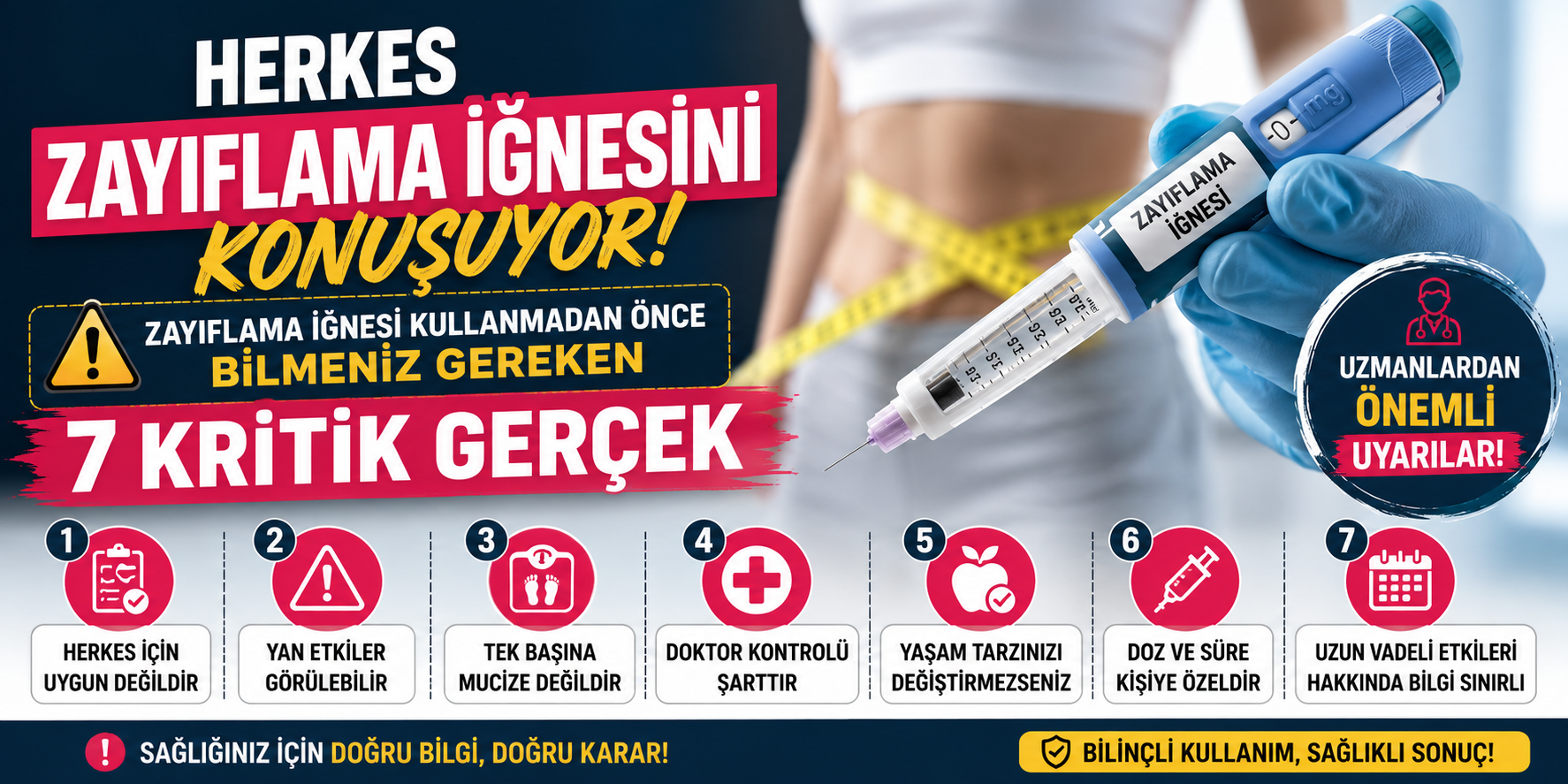 Herkes Zayıflama İğnesini Konuşuyor! Zayıflama İğnesi Kullanmadan Önce Bilmeniz Gereken 7 Kritik Gerçek