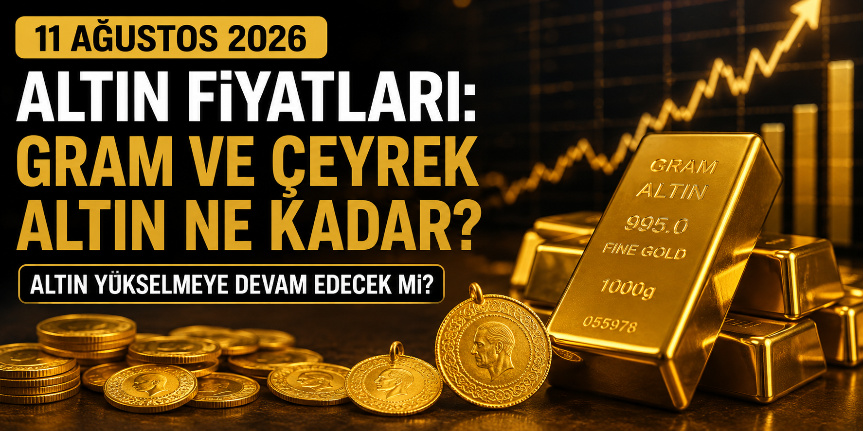 11 Ağustos 2026 Altın Fiyatları: Gram ve Çeyrek Altın Ne Kadar? Altın Yükselmeye Devam Edecek mi?