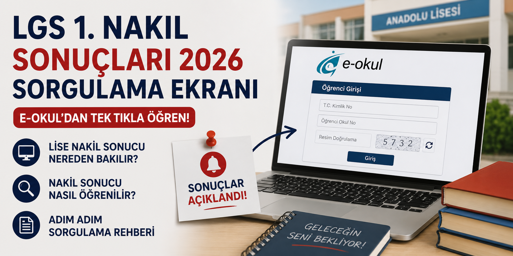 LGS 1. NAKİL SONUÇLARI 2026 SORGULAMA EKRANI | E-Okul'dan Tek Tıkla Öğren! Lise Nakil Sonucu Nereden ve Nasıl Bakılır?