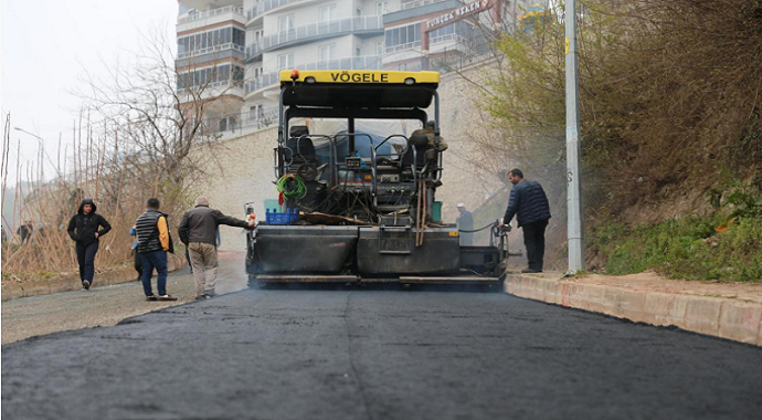Ordu Büyükşehir Belediyesi asfalt çalışmaları