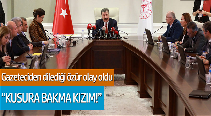 Sağlık Bakanı Fahrettin Koca'dan Gazeteciye 'Kusura Bakma Kızım'