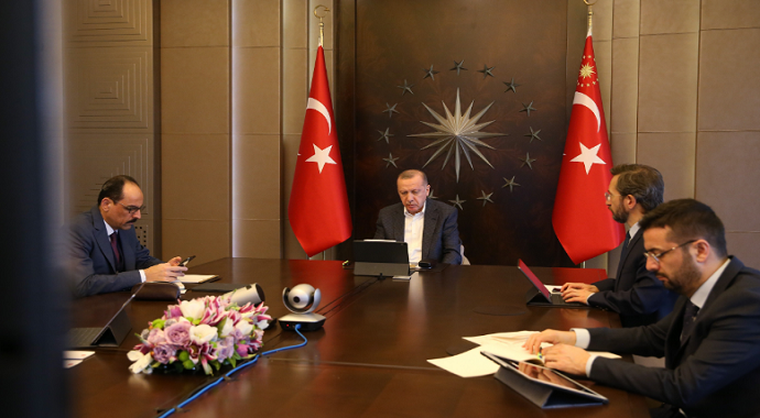 Erdoğan, MİT Başkanı Fidan ile video konferansta görüştü