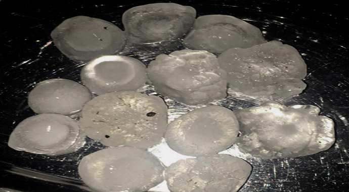 Araban ilçesinde şiddetli dolu yağışı