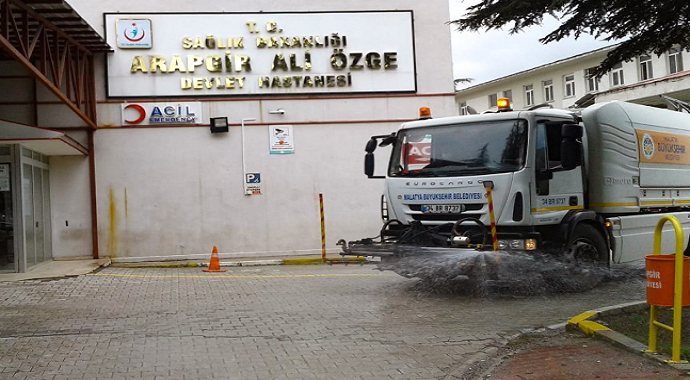 Malatya Arapgir’de dezenfekte çalışması