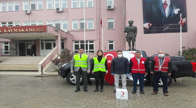 Türk Kızılay’ından 120 gıda yardım paketi