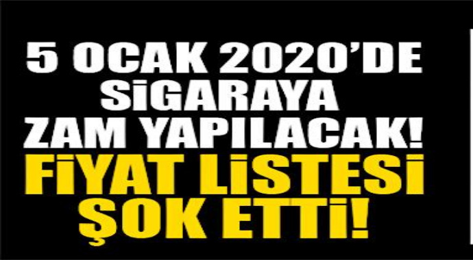 2020 Güncel Sigara Fiyatları Listesi Yayınlandı