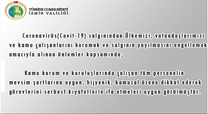 Korona nedeniyle kamu çalışanlarına kıyafet serbestliği geldi